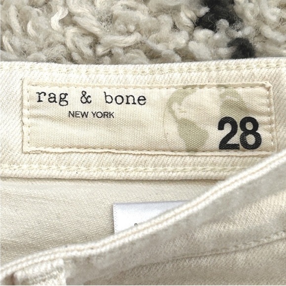 Rag & Bone Nina High-Rise Ankle Cigarette Jeans Ecru | Size 28 - Picture 4 of 10